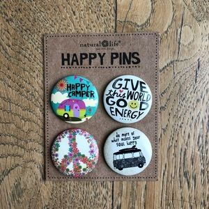 Natural Life- Happy Pins